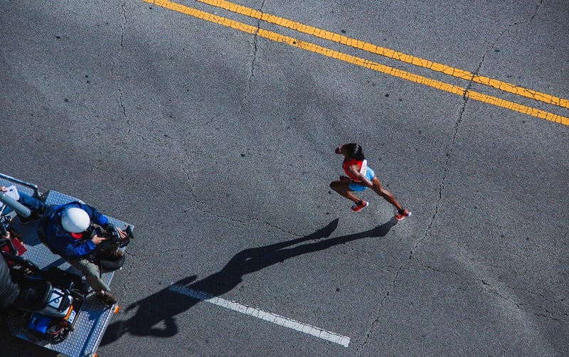 Athlete running